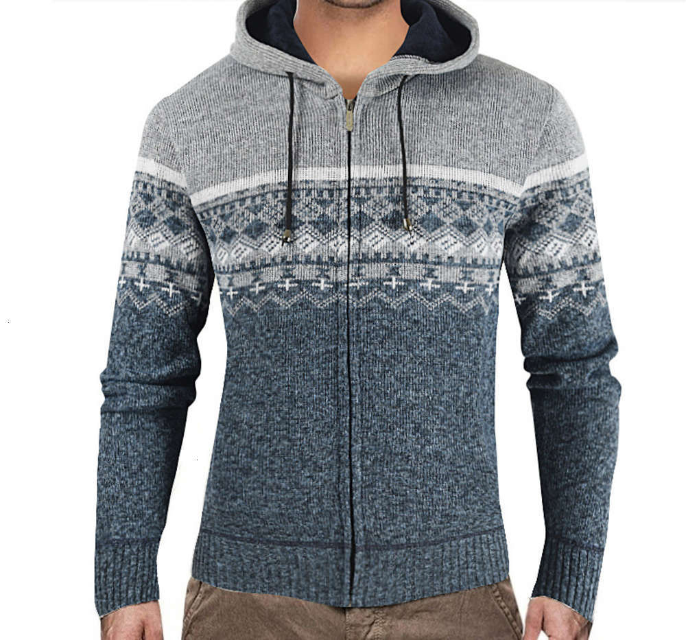 2021 winter new men's hooded cashmere sweater contrast casual zipper knitted cardigan coat, White;black
2021 winter new men's hooded cashmere sweater contrast casual zipper knitted cardigan coat, White;black