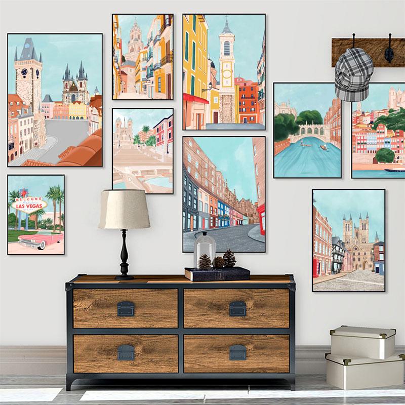 Paintings Cartoon Ctiy Street View Postesrs And Prints Tourism Scenery Canvas Painting Seaside Building Wall Art Pictures Home Decoration
Paintings Cartoon Ctiy Street View Postesrs And Prints Tourism Scenery Canvas Painting Seaside Building Wall Art Pictures Home Decoration