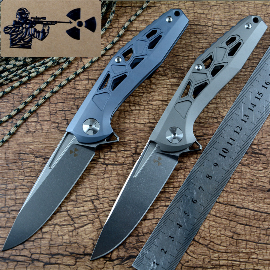 Jungle edge JK3214 flipper knife D2 folding blade titanium alloy handle ball bearing outdoor pocket knife camping hunting tactical EDC tools
Jungle edge JK3214 flipper knife D2 folding blade titanium alloy handle ball bearing outdoor pocket knife camping hunting tactical EDC tools