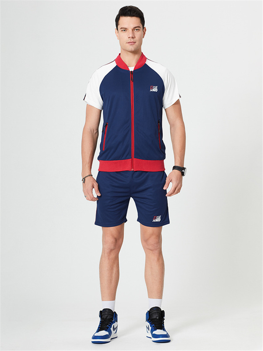 Summer Sports 2PCS Tracksuits Cardigan Stripe Print Short Sleeve Mens Sportswear Casual Male Active Two Piece Sets, Gray
Summer Sports 2PCS Tracksuits Cardigan Stripe Print Short Sleeve Mens Sportswear Casual Male Active Two Piece Sets, Gray