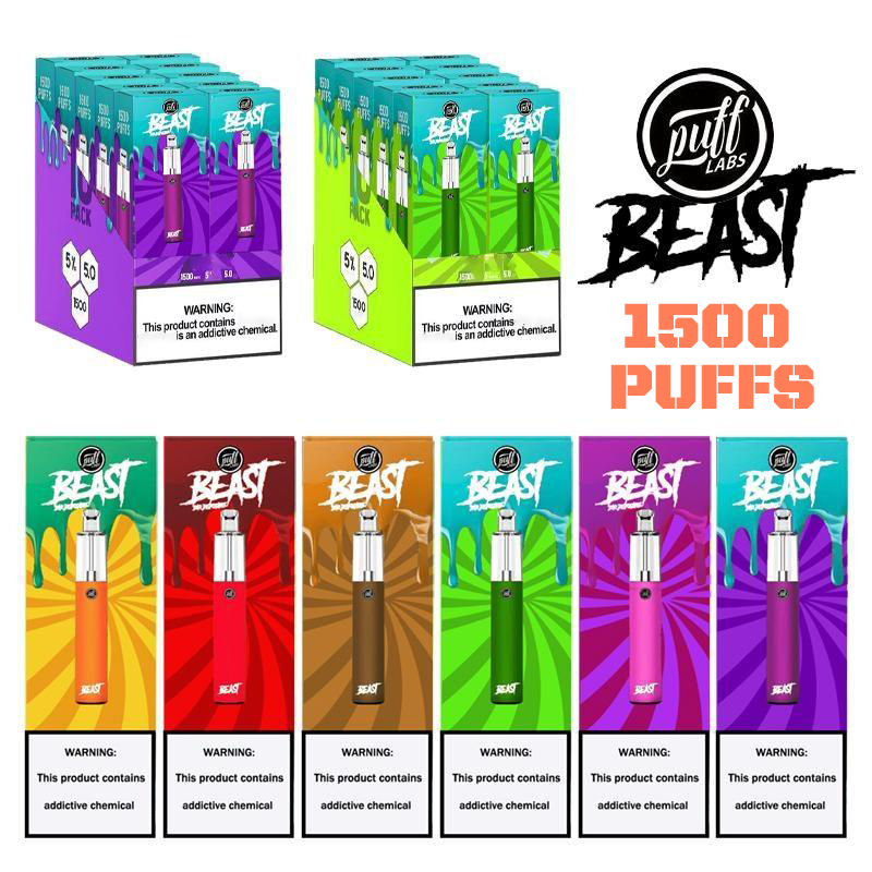 Puff Labs Beast Bar Disposable E-cigarettes Vape Pen 1500 Puffs 5.0ml Pre-Filled Pods Cartridge Vapor 1000mAh Top Battery E Cigarettes Vaporizers max
Puff Labs Beast Bar Disposable E-cigarettes Vape Pen 1500 Puffs 5.0ml Pre-Filled Pods Cartridge Vapor 1000mAh Top Battery E Cigarettes Vaporizers max