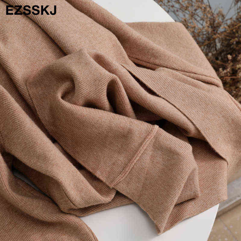 autumn winter turn-collar oversize turtlenect thick sweater pullovers women long sleeve female casual big sweater jumper 211109