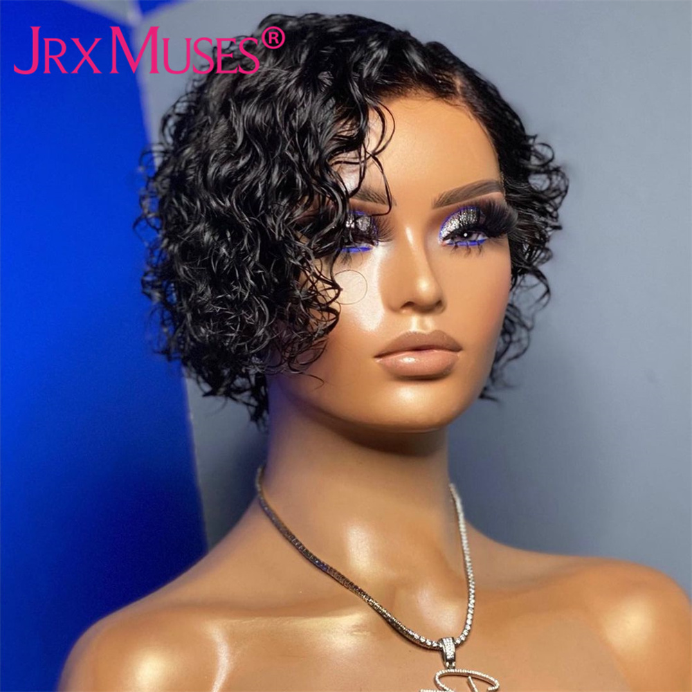 Pixie Cut Short BOB Curly Human Hair Wigs T Part Lace Wig Glueless Pre Plucked Brazilian Natural Black Remy Hair for Black Women, Natural color
Pixie Cut Short BOB Curly Human Hair Wigs T Part Lace Wig Glueless Pre Plucked Brazilian Natural Black Remy Hair for Black Women, Natural color