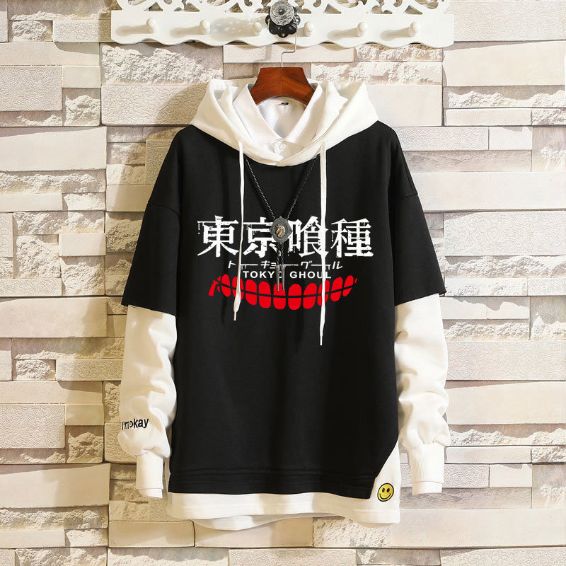 Men Women Hoodis Anime Tokyo Ghoul Pullover Hoodie Sweatshirt Sportswear Outerwear Cosplay Costume Coat Jacket Jumper Clothes 201020