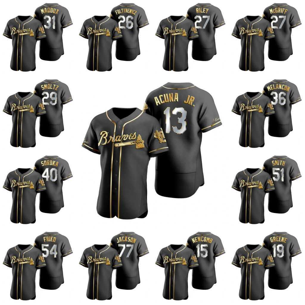 13 Ronald Acuna Jr. 2020-21 Black Golden Edition Jersey Dale Murphy Freddie Freeman Dansby Swanson Chipper Jones Sean Newcomb
13 Ronald Acuna Jr. 2020-21 Black Golden Edition Jersey Dale Murphy Freddie Freeman Dansby Swanson Chipper Jones Sean Newcomb