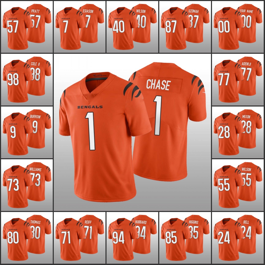 Cincinnati''Bengals''Men #1 Ja'Marr Chase 9 Joe Burrow 28 Joe Mixon 85 Tee Higgins 55 Logan Wilson Women Youth Cust, Black;red
Cincinnati''Bengals''Men #1 Ja'Marr Chase 9 Joe Burrow 28 Joe Mixon 85 Tee Higgins 55 Logan Wilson Women Youth Cust, Black;red