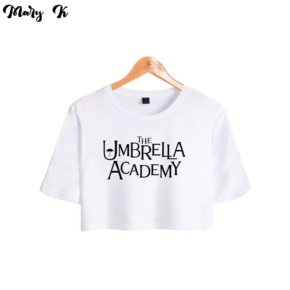 The Umbrella Academy Crop Top Exposed navel T-Shirt Oversize O-neck Tops Women Funny Tshirt 210302