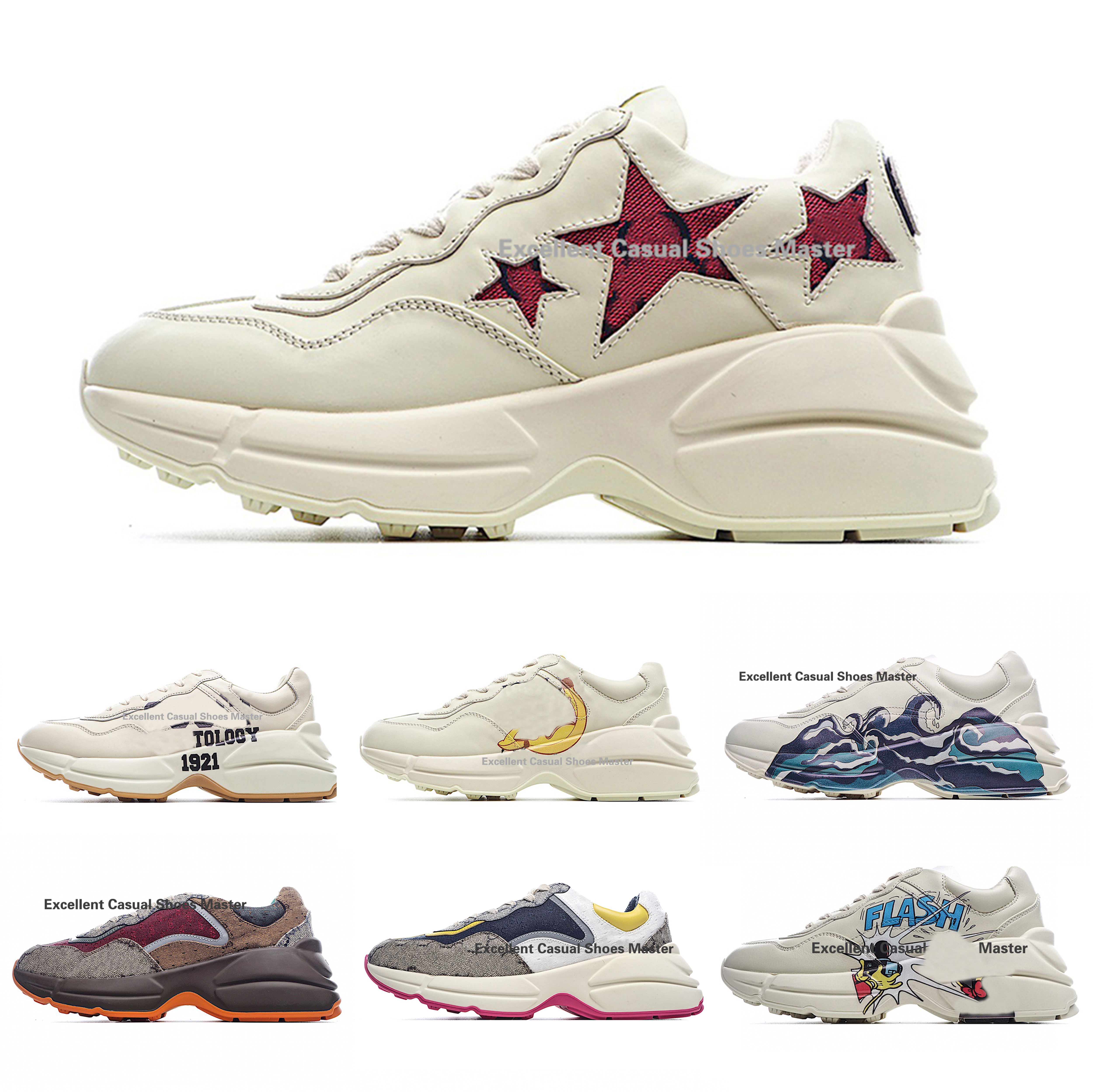 Rhyton Vintage Sneaker Luxurys Designers Shoes Platform Shoe Men Womens Couple Casual Sneakers Leather With Box, Customize
Rhyton Vintage Sneaker Luxurys Designers Shoes Platform Shoe Men Womens Couple Casual Sneakers Leather With Box, Customize