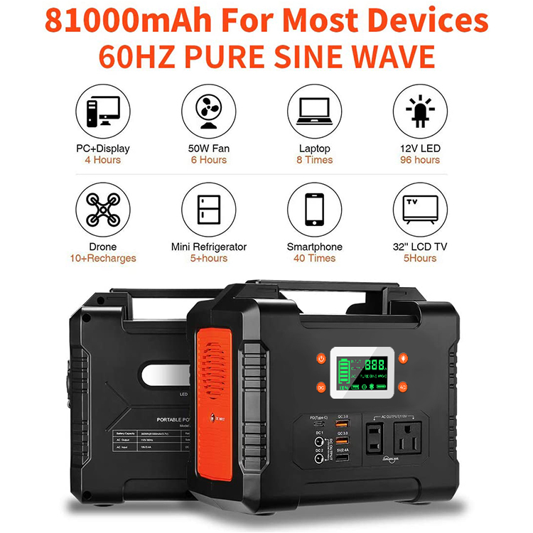 330W Portable Power Station, Flashfish 81000mAh Solar Generator With 110V AC/DC/USB/PD-Type-c/Car Port/SOS Light, Backup Battery Pack Power
330W Portable Power Station, Flashfish 81000mAh Solar Generator With 110V AC/DC/USB/PD-Type-c/Car Port/SOS Light, Backup Battery Pack Power