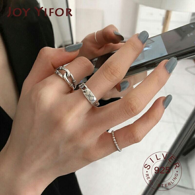Cluster Rings 925 Sterling Silver Korean Retro Cross Chain Ring Female Wild Fashion Jewelry Temperament Elegant Handmade Gifts1
Cluster Rings 925 Sterling Silver Korean Retro Cross Chain Ring Female Wild Fashion Jewelry Temperament Elegant Handmade Gifts1