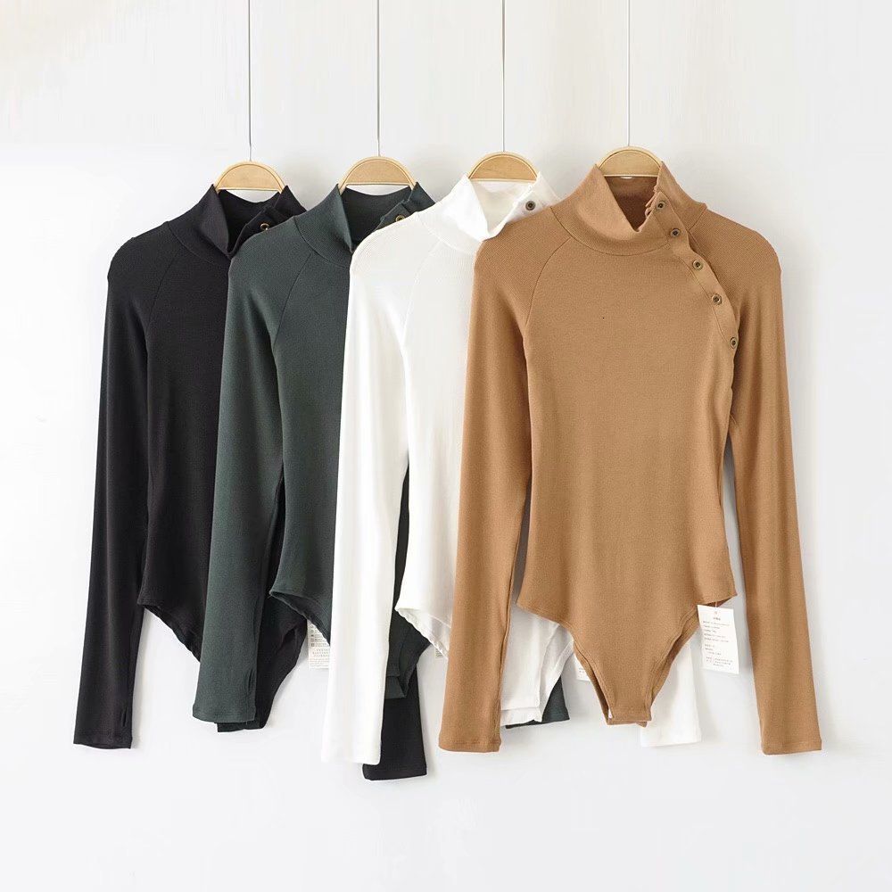 t shirt 2021 spring pullover, high collar, long sleeve, slim fit, solid color, diagonal button women's onesies, White
t shirt 2021 spring pullover, high collar, long sleeve, slim fit, solid color, diagonal button women's onesies, White