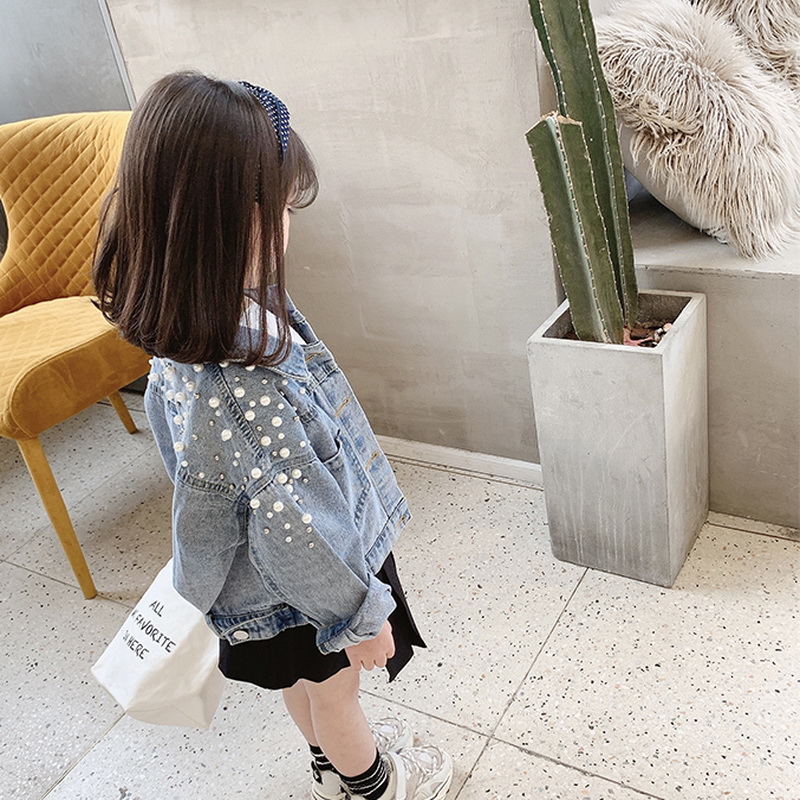 2021 New Spring Korean Style Teenagers Kids Girls Denim Rivet Pearl Jacket Children Fashion Clothes E6465, Blue;gray
2021 New Spring Korean Style Teenagers Kids Girls Denim Rivet Pearl Jacket Children Fashion Clothes E6465, Blue;gray