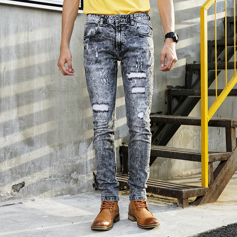 2021 New Fashion Streetwear Top Quality Gray Color Elastic Slim Fit Ripped Men Vintage Designer Pants Hip Hop Jeans Homme Duej
2021 New Fashion Streetwear Top Quality Gray Color Elastic Slim Fit Ripped Men Vintage Designer Pants Hip Hop Jeans Homme Duej