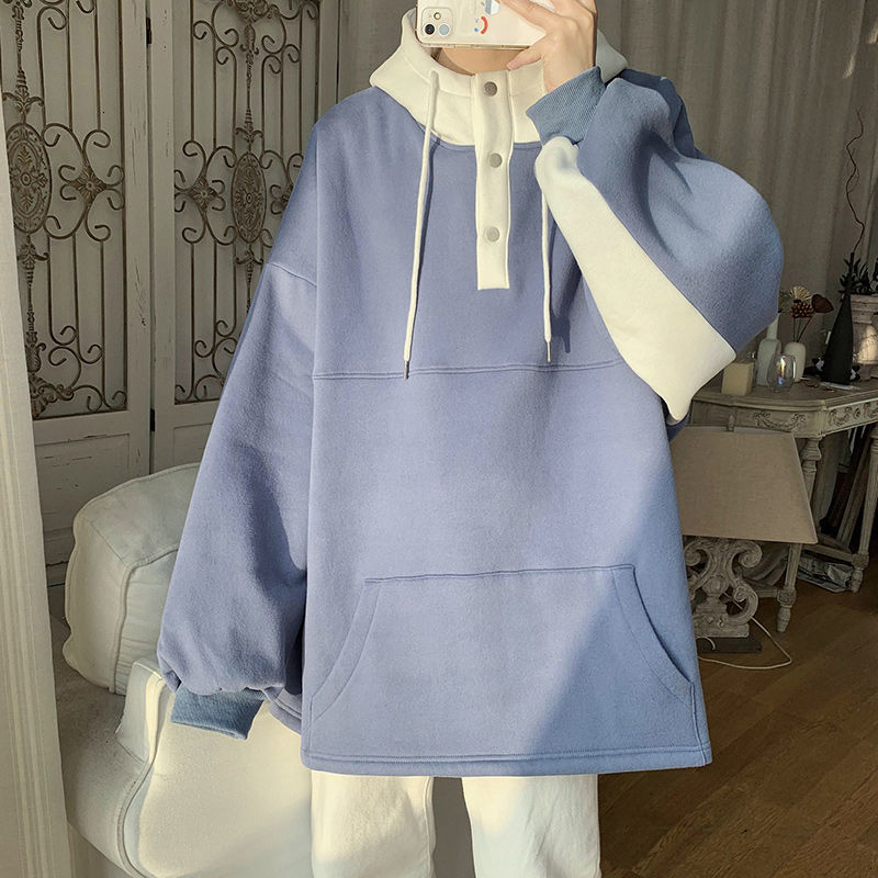 2021 New Spring Hoodies Men's Fashion Contrast Color Casual Hooded Sweatshirt Men Streetwear Korean Loose Hip Hop Pullover Hoodie Mens 4aio, Blue
2021 New Spring Hoodies Men's Fashion Contrast Color Casual Hooded Sweatshirt Men Streetwear Korean Loose Hip Hop Pullover Hoodie Mens 4aio, Blue