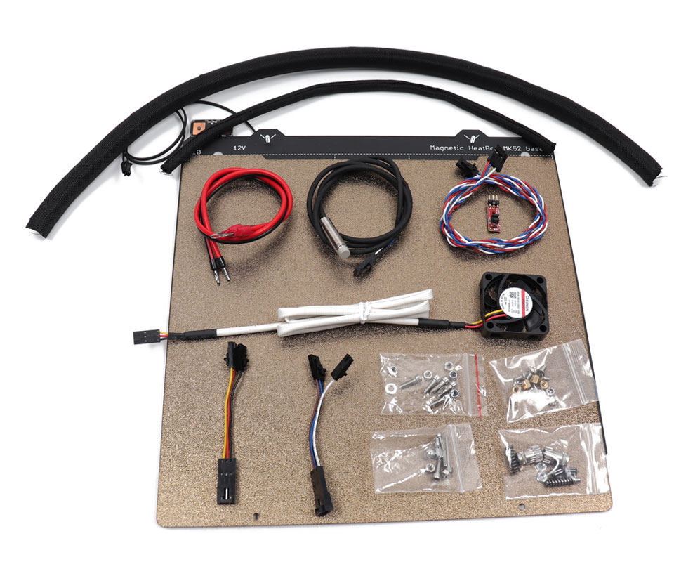 Prusa i3 MK2/S to MK2.5S upgrade kit with MK52 12V heatbed, Sunon v2 5V fan, Powdered textured PEI sheet, PINDA V2 probe
Prusa i3 MK2/S to MK2.5S upgrade kit with MK52 12V heatbed, Sunon v2 5V fan, Powdered textured PEI sheet, PINDA V2 probe