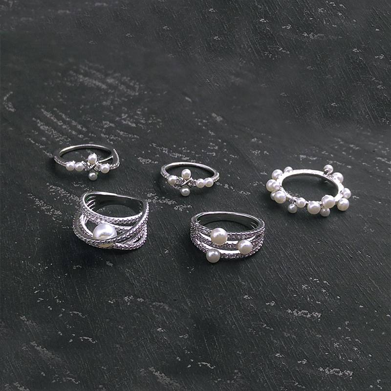 s925 sterling silver multi circle geometric cross pearl women's rings personality temperament fashion design luxury jewelry monaco ring, Golden;silver
s925 sterling silver multi circle geometric cross pearl women's rings personality temperament fashion design luxury jewelry monaco ring, Golden;silver