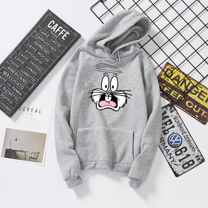 Winter Harajuku Couple Sweatshirt Cute Cartoon Print Ladies Hoodie Korean Fashion Street Women Pullover Hoodie 201217