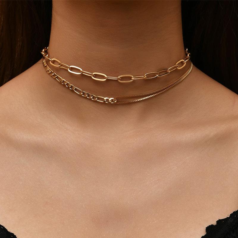 Chokers Fashion Vintage Gold Chain Choker Necklace For Women Men Punk Statement Clavicle Party Jewelry Accessories
Chokers Fashion Vintage Gold Chain Choker Necklace For Women Men Punk Statement Clavicle Party Jewelry Accessories