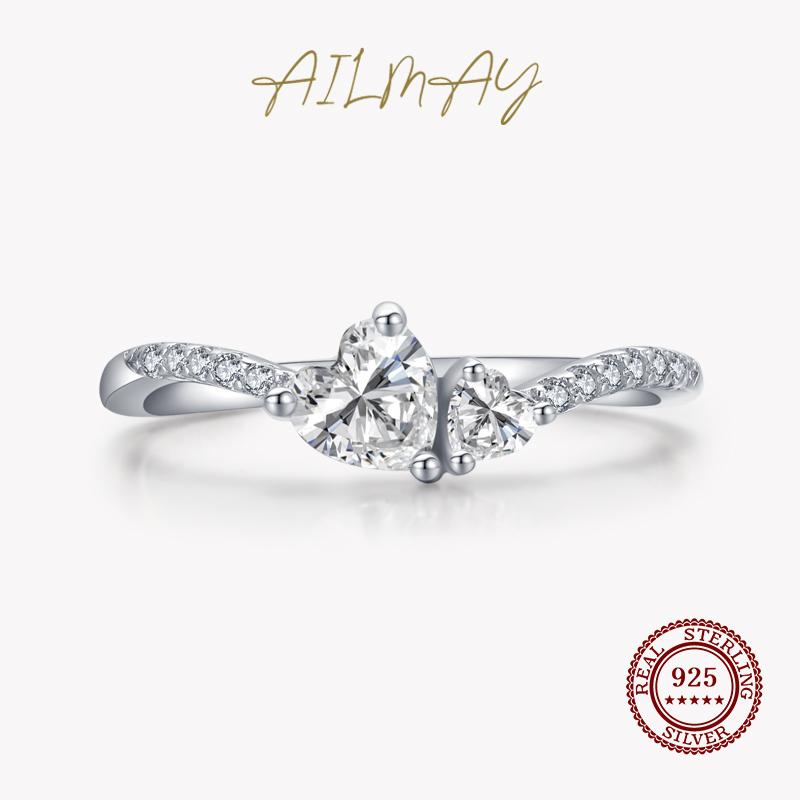 Cluster Rings Ailmay Genuine 925 Sterling Silver Line Fashion Love Heart Clear CZ Finger Ring For Women Wedding Engagement Fine Jewelry, Golden;silver
Cluster Rings Ailmay Genuine 925 Sterling Silver Line Fashion Love Heart Clear CZ Finger Ring For Women Wedding Engagement Fine Jewelry, Golden;silver