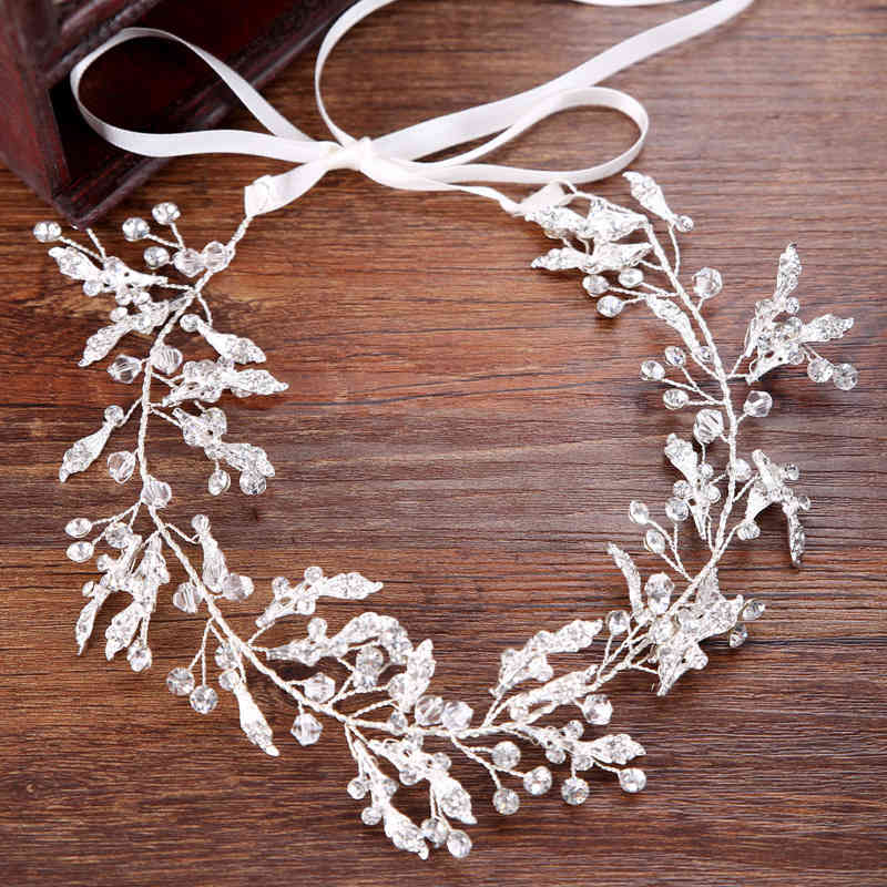 Wedding Hair Jewelry Accessories Style Ornament Alloy Water White Diamond Handmade Band Dress Bridal Headdress