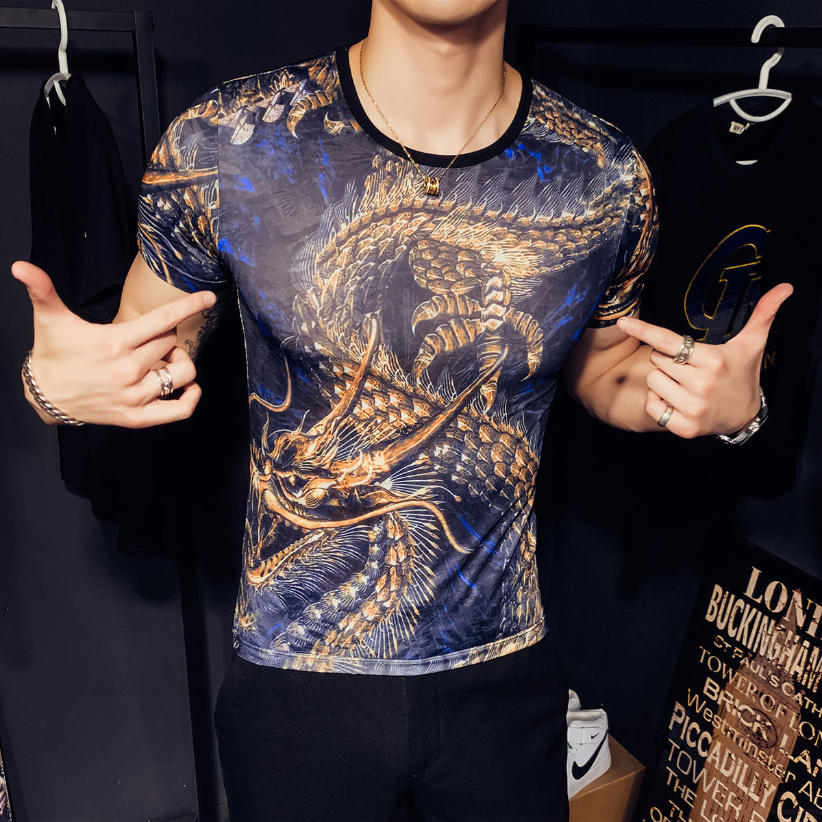New 3d Dragon Printing Ice Silk t Shirt Funny T-shirt Casual Short Sleeve O-neck Streetwear Tops 2021 Summer Men Clothes Vadk, Picture color
New 3d Dragon Printing Ice Silk t Shirt Funny T-shirt Casual Short Sleeve O-neck Streetwear Tops 2021 Summer Men Clothes Vadk, Picture color