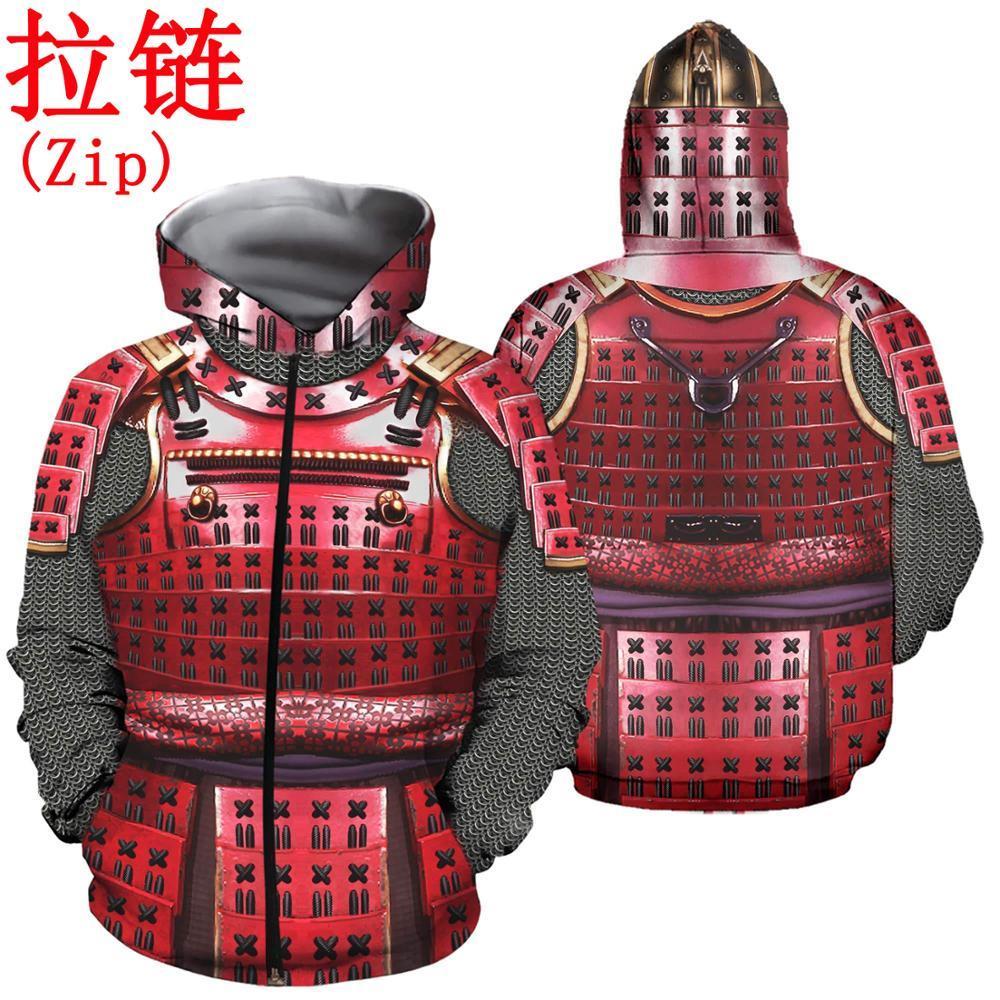 3D Printed Knight Medieval Armor Men hoodies Knights Templar Harajuku Fashion hooded Sweatshirt Unisex Casual jacket Hoodie QS99 201020