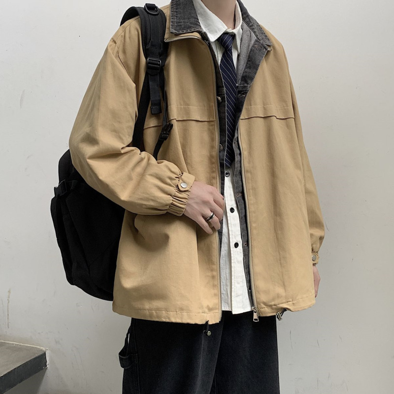 2021 New Spring Cotton Fake Two-piece Men's Fashion Retro Casual Jackets Mens Streetwear Hip-hop Bomber Jacket Men Rkum, Khaki
2021 New Spring Cotton Fake Two-piece Men's Fashion Retro Casual Jackets Mens Streetwear Hip-hop Bomber Jacket Men Rkum, Khaki