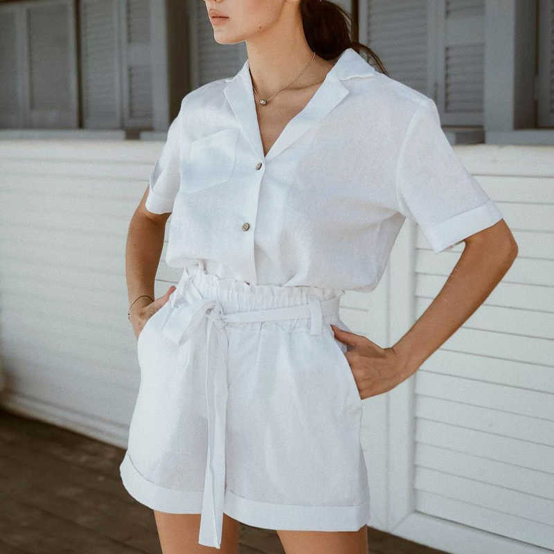 Casual Women Summer Long Sleeve Blouse Tracksuit Shorts Set Loose Tops And High Waisted Mini Shorts Two Piece Set Fashion 210709, White
Casual Women Summer Long Sleeve Blouse Tracksuit Shorts Set Loose Tops And High Waisted Mini Shorts Two Piece Set Fashion 210709, White