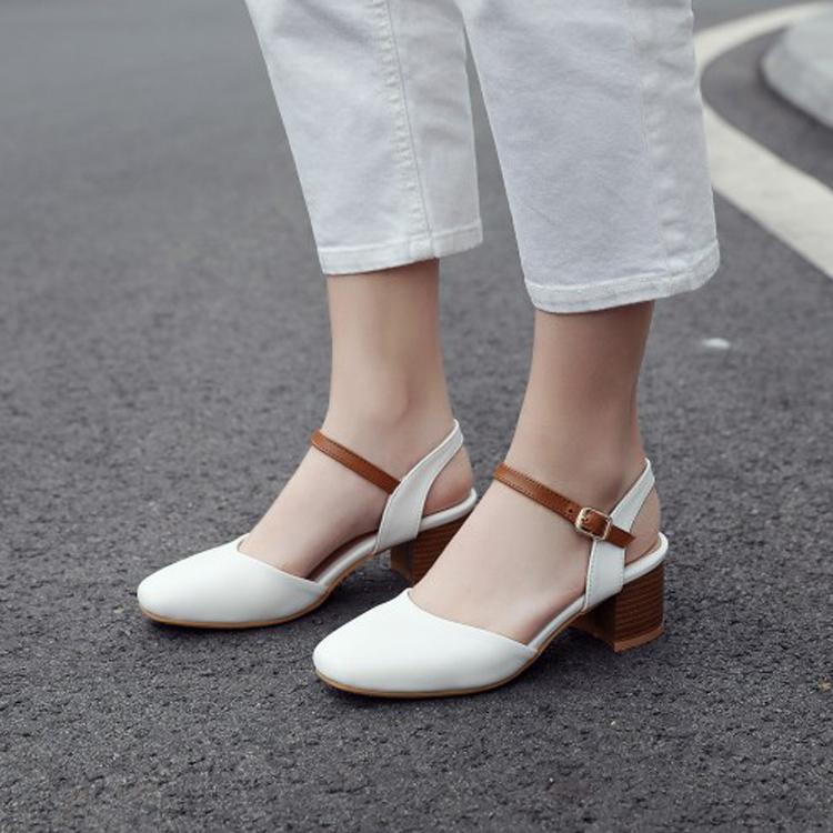 Dress Shoes Big Size 11 12 13 14 15 High Heels Sandals Women Woman Summer Ladies Shallow Baotou Square Head Buckle With Rough Heel, Sky blue
Dress Shoes Big Size 11 12 13 14 15 High Heels Sandals Women Woman Summer Ladies Shallow Baotou Square Head Buckle With Rough Heel, Sky blue