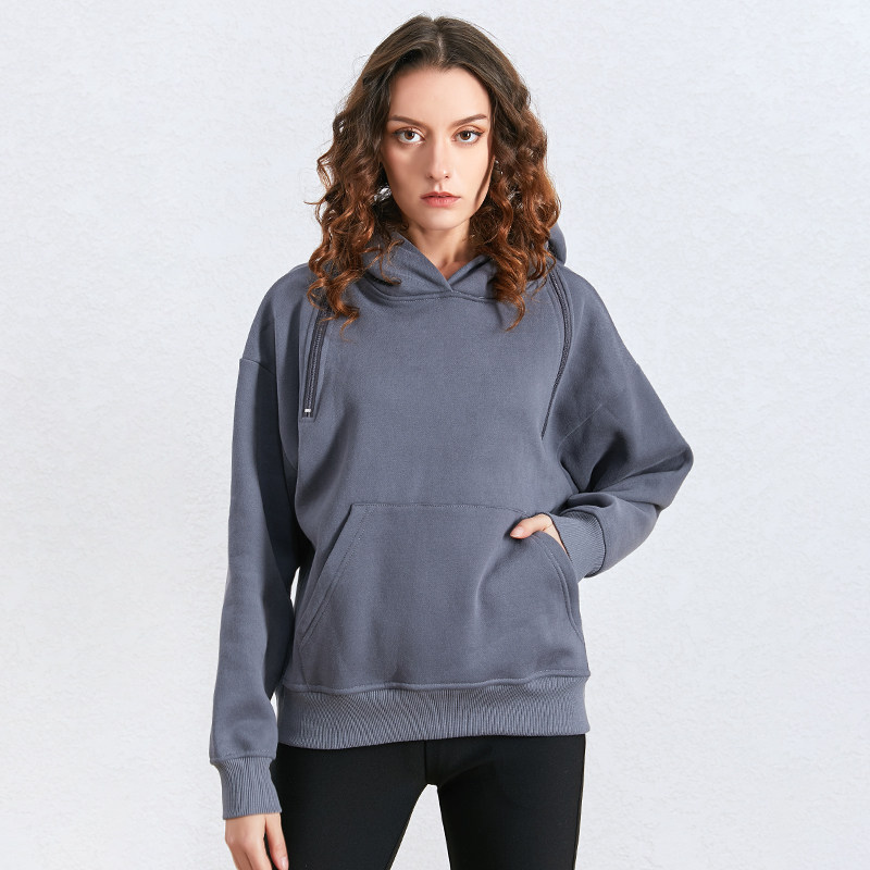 TWOTWINSTYLE Black Casual Hollow Out Sweatshirt For Women Hooded Long Sleeve Pocket Female Sweatshirts Spring Fashion New 201106