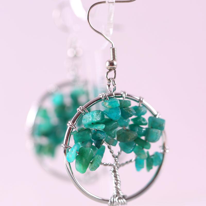 Dangle & Chandelier Natural Stone Green Amazonite Handmade Jewelry For Women Tree Of Life Earrings 1Pair
Dangle & Chandelier Natural Stone Green Amazonite Handmade Jewelry For Women Tree Of Life Earrings 1Pair