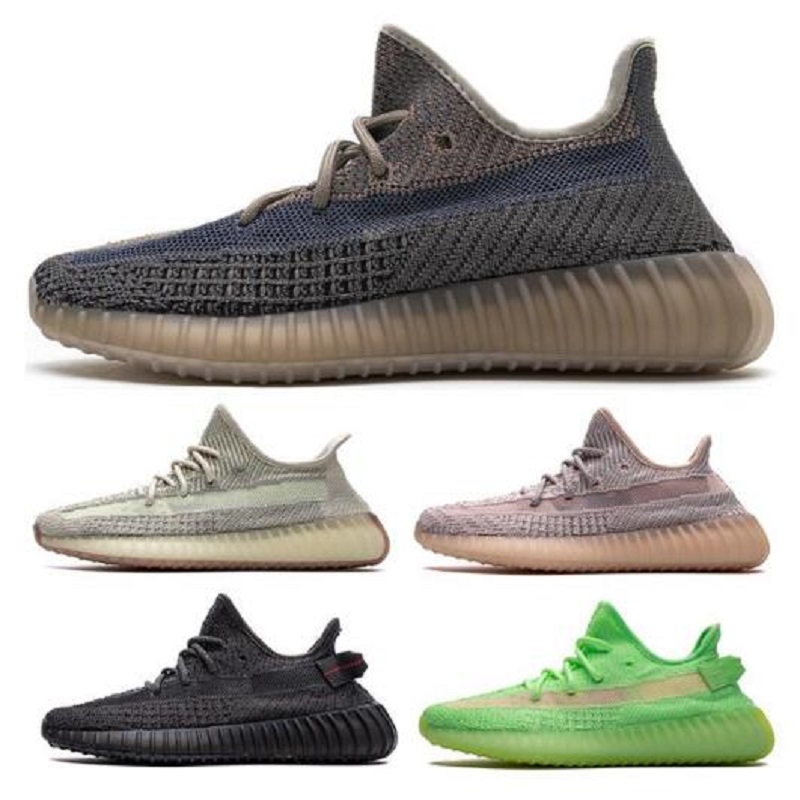 Big size v2 mens womens running shoes fade carbon natural reflective sneakers black static cream gid glow zebra sport trainers