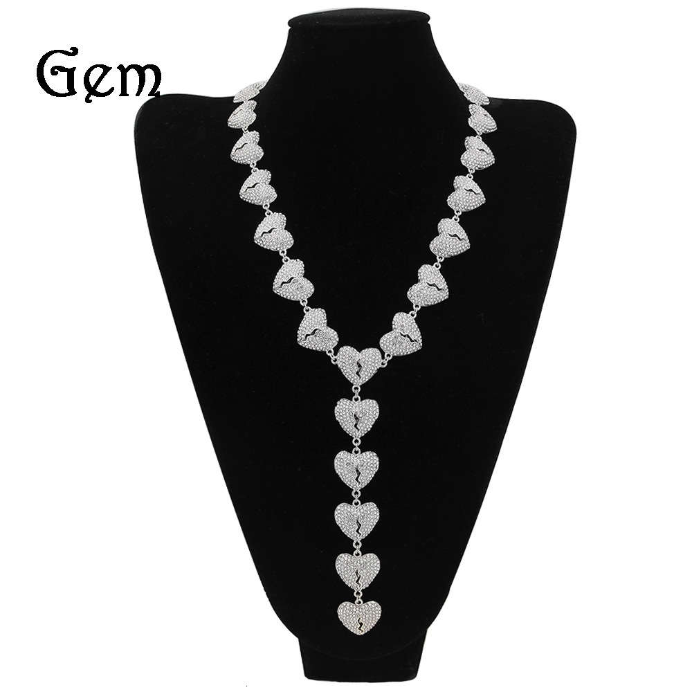 Heartbreak necklaces new alloy full diamond heartbreak necklaces in 2019 
Heartbreak necklaces new alloy full diamond heartbreak necklaces in 2019