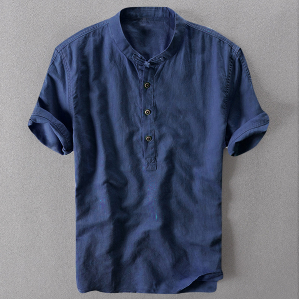 JAYCOSIN T Shirt Men Summer Casual O-Neck Short Sleeve Shirts Men Solid Top Cotton Linen Breathable Man T-shirt May21 P35 210308