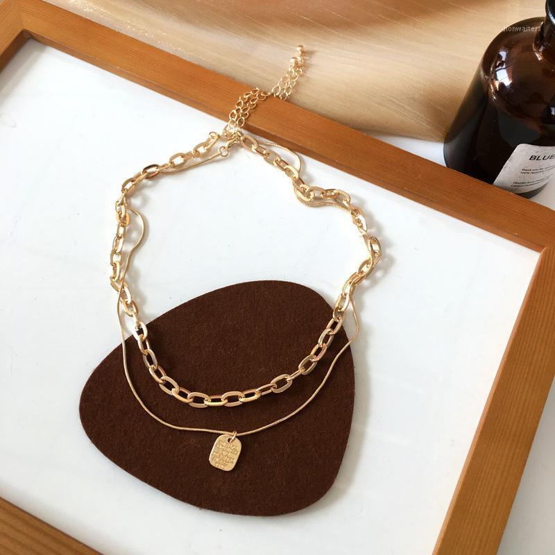 Fashion Girl Golden Pendant Necklace Alloy Square Clavicle Chain Ladies Double Layer Chains
Fashion Girl Golden Pendant Necklace Alloy Square Clavicle Chain Ladies Double Layer Chains
