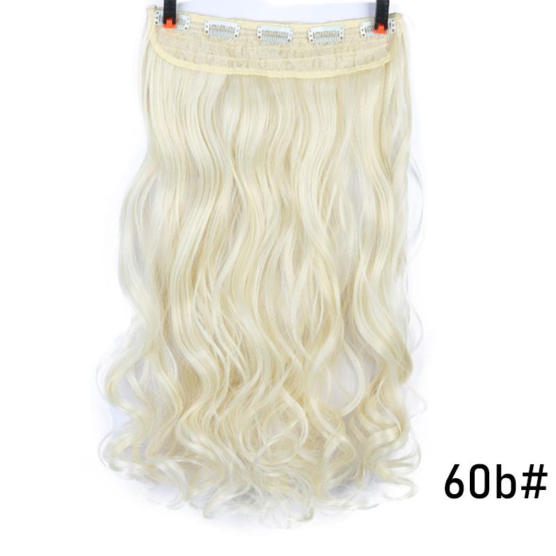Synthetic Wigs XQ SHANGKE 5 Clips/piece Natural Silky Straight Hair Extention 24"inches Clip In Women Pieces Long Fake