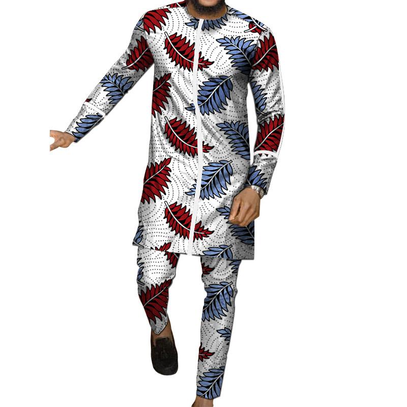 Men's Tracksuits White Stripe Stitching Design Print Long Shirts With Trousers Men African Pant Sets Male Groom Suits Customize Party Clothe
Men's Tracksuits White Stripe Stitching Design Print Long Shirts With Trousers Men African Pant Sets Male Groom Suits Customize Party Clothe