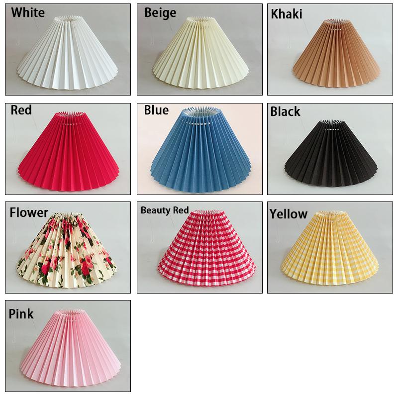 Lamp Covers Shades Japanese Style Fabric Lampshade Pleated Shade For Table Standing Floor Bedroom Decor E27
