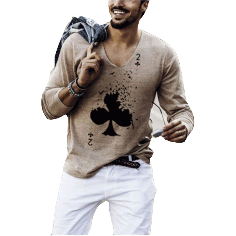 2021 Autumn New Hot Sell Style Mens Casual Tshirts Fashion Poker Plum 3 Printed t Shirt Man Long Sleeve v Collar Tees Shirts Top 2z3s, Mzh826
2021 Autumn New Hot Sell Style Mens Casual Tshirts Fashion Poker Plum 3 Printed t Shirt Man Long Sleeve v Collar Tees Shirts Top 2z3s, Mzh826