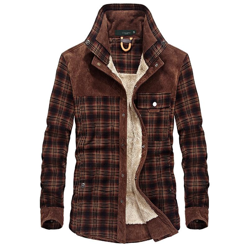 Flannel Shirt Men Plaid Winter Warm Fleece Thick Jackets Coats Long Sleeve Cotton Dress Chemise Homme, Army green
Flannel Shirt Men Plaid Winter Warm Fleece Thick Jackets Coats Long Sleeve Cotton Dress Chemise Homme, Army green