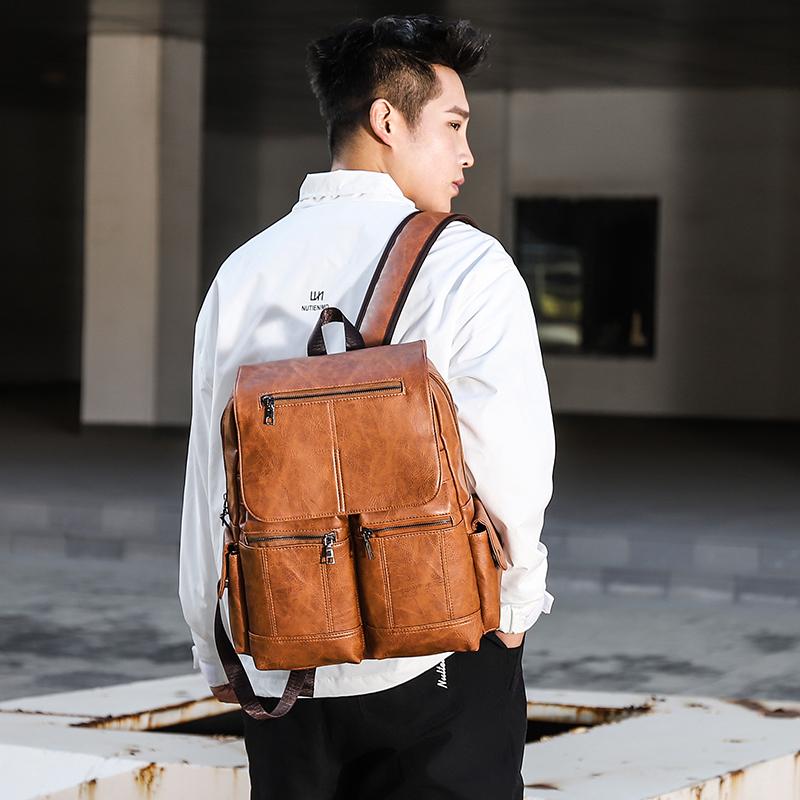 Backpack YILIAN Fashion Leisure Senior Leather Men Large Capacity Computer Business Multifunctional Shoulders, Black
Backpack YILIAN Fashion Leisure Senior Leather Men Large Capacity Computer Business Multifunctional Shoulders, Black