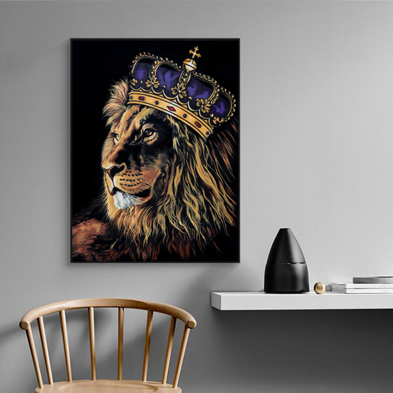 Graffiti Lion Canvas Painting Wall Art Pictures For Living Room Animal Posters And Prints Modern Colorful Home Decor No Frame