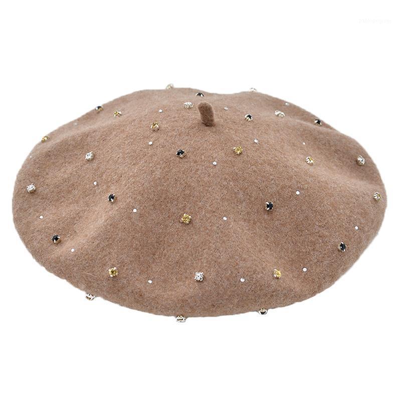 Women's Hand-stitched Colored Diamonds Wool French Style Artist Berets Hats Maiden Autumn Winter Baret Beanie Flat Hat, Black
Women's Hand-stitched Colored Diamonds Wool French Style Artist Berets Hats Maiden Autumn Winter Baret Beanie Flat Hat, Black
