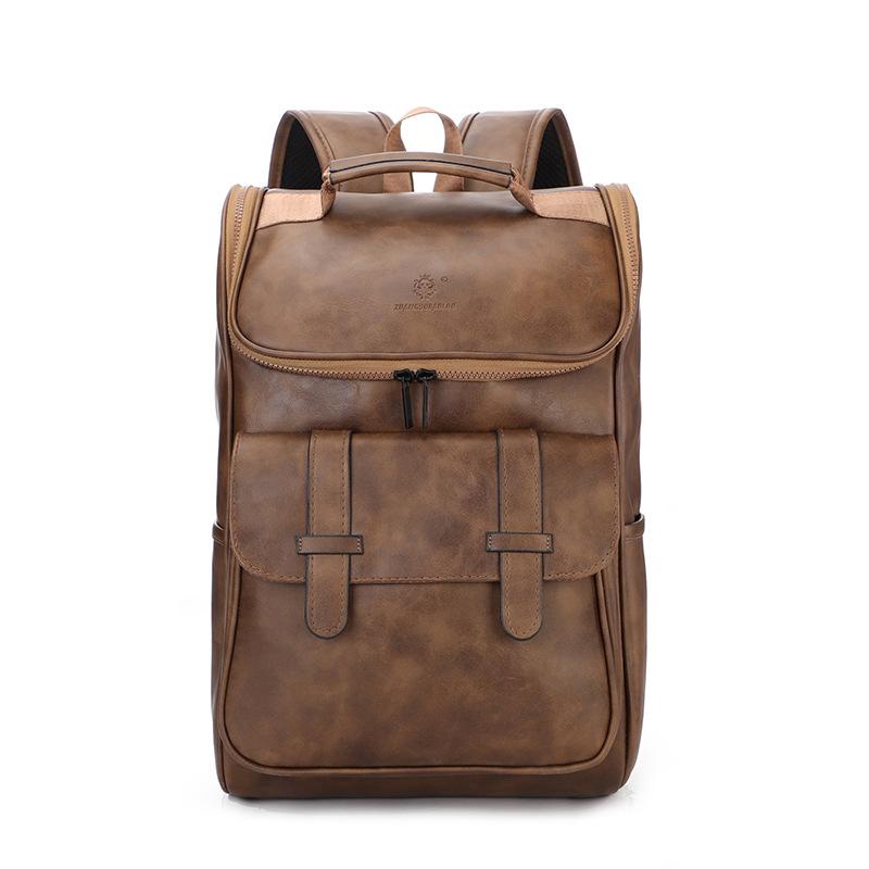 Backpack Vintage Laptop Leather Backpacks Tooling Man's Retro PU Travel Student Bagss, Black
Backpack Vintage Laptop Leather Backpacks Tooling Man's Retro PU Travel Student Bagss, Black