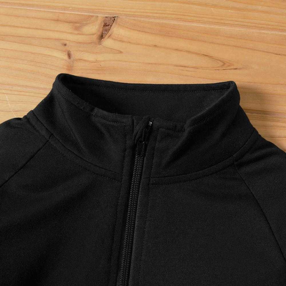 Spring and Autumn Kid Boy Zip Half Sweatshirt & Sweatpants Set for 4-9Years Clothing Sets 210528