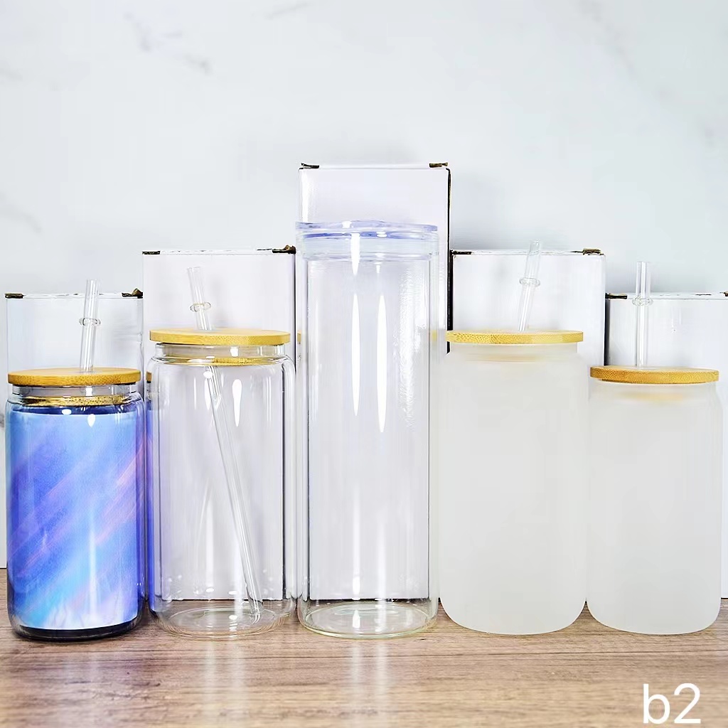 12oz/16oz/25oz Sublimation glass Cups Beer Can Glass Tumbler Drinking Glasses With Bamboo/plastic Lid And Reusable Straw B2, Clear
12oz/16oz/25oz Sublimation glass Cups Beer Can Glass Tumbler Drinking Glasses With Bamboo/plastic Lid And Reusable Straw B2, Clear