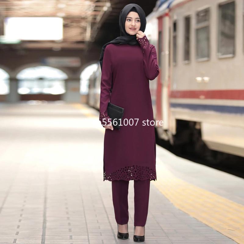Ethnic Clothing Ramadan Eid Abaya Turkey Muslim Hijab Dress Kaftan Dubai Set Caftan Turkish Islamic African Dresses For Women Ropa Suit
