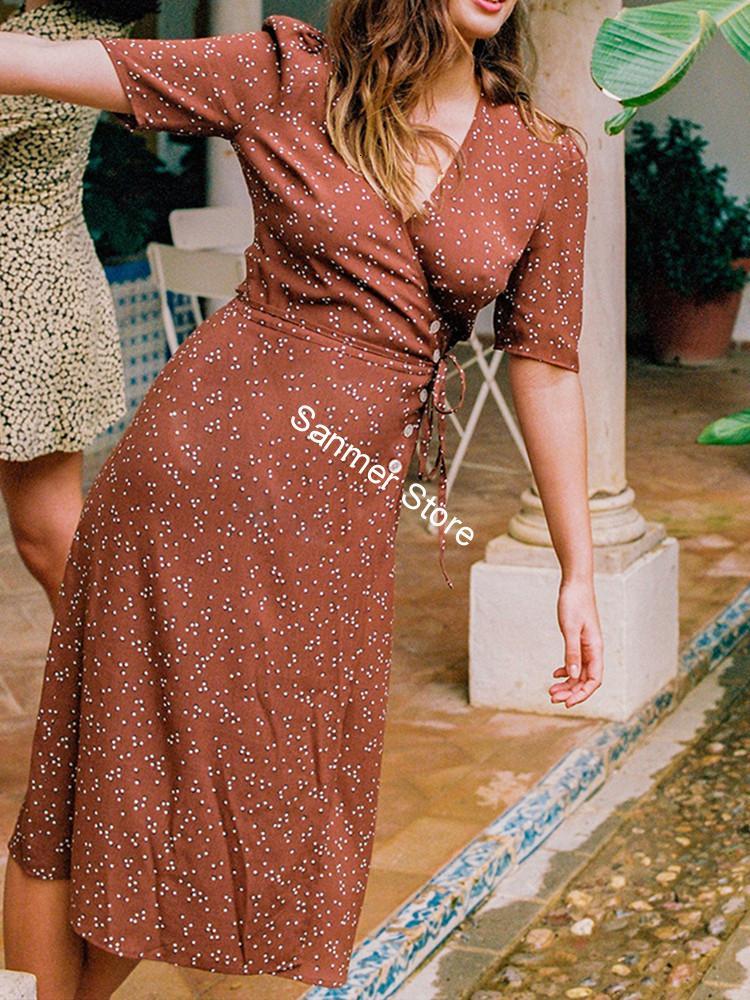 2021 new primavera vero feminino dot print envoido midi vintage decote em v rendas manga vestido de senhoras com botes twxn, Black;gray
2021 new primavera vero feminino dot print envoido midi vintage decote em v rendas manga vestido de senhoras com botes twxn, Black;gray