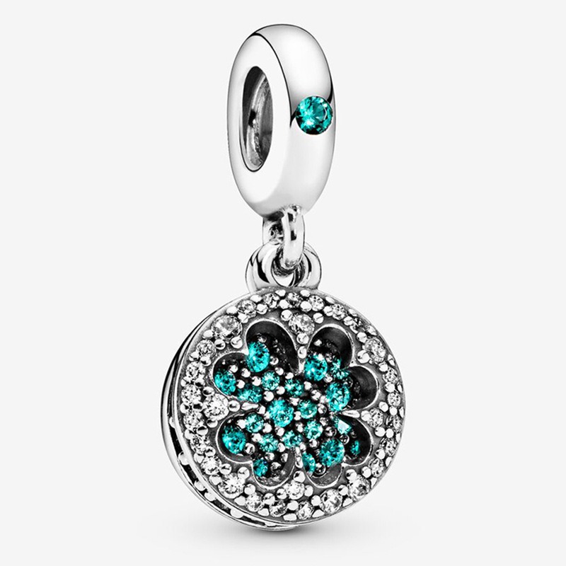 Fits Bracelets 20pcs Bear Four Leave Clover Angel Wing Mom Family Crystal Pendant Charms Beads Silver Charms Bead For Women Diy European Necklace Jewe