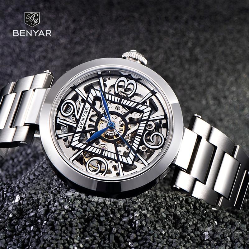 Wristwatches BENYAR Men Mechanical 2021 Top Luxury Automatic Men's Watches Stainless Steel Waterproof Skeleton Montre Homme, Black
Wristwatches BENYAR Men Mechanical 2021 Top Luxury Automatic Men's Watches Stainless Steel Waterproof Skeleton Montre Homme, Black